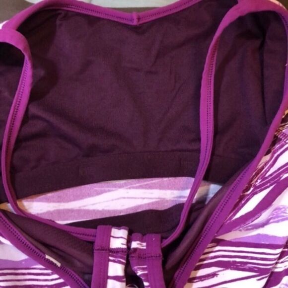 Lucy Purple Built In Bra Racer back Workout Tank Size XS - Picture 4 of 6